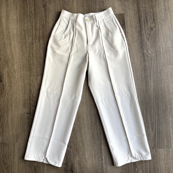 A. Putnam Tulip Pants in Silver Birch Check Print 0P - Picture 3 of 10